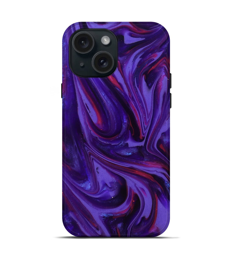 iPhone 15 ResinArt Live Edge Phone Case - Zoya (Purple, 817013)