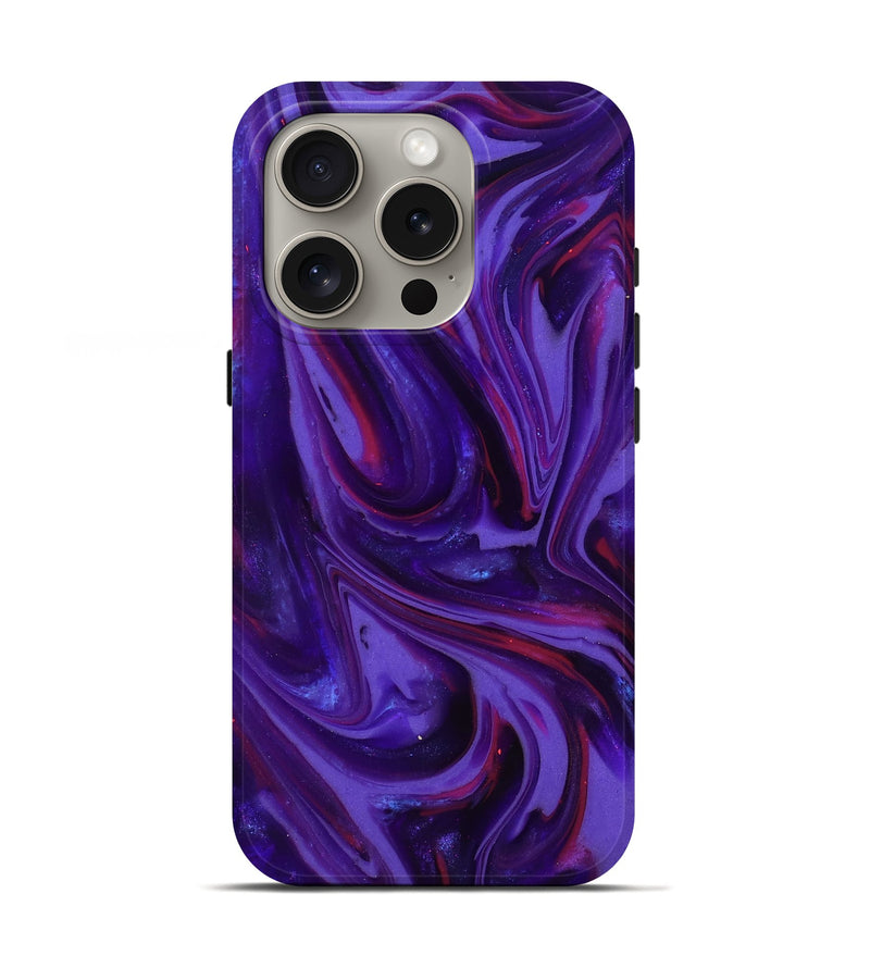 iPhone 16 Pro ResinArt Live Edge Phone Case - Zoya (Purple, 817013)