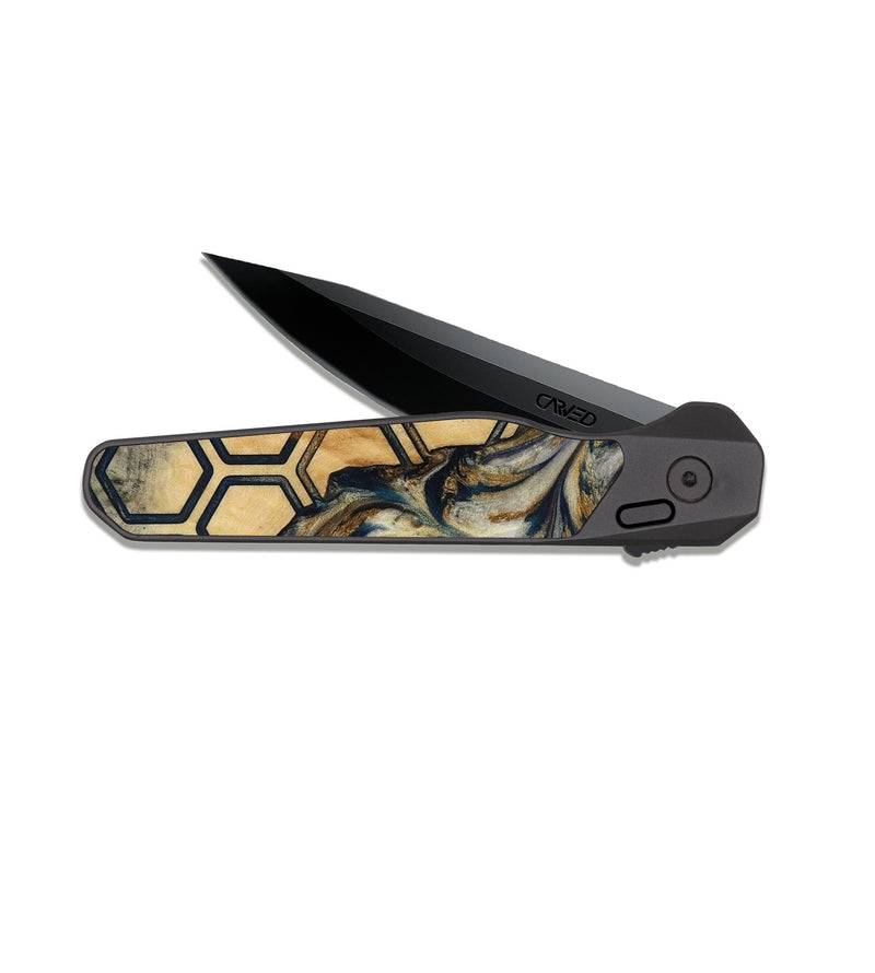 EDC Dark Slate Wood Pocket Knife - Susana (Pattern, 817034)