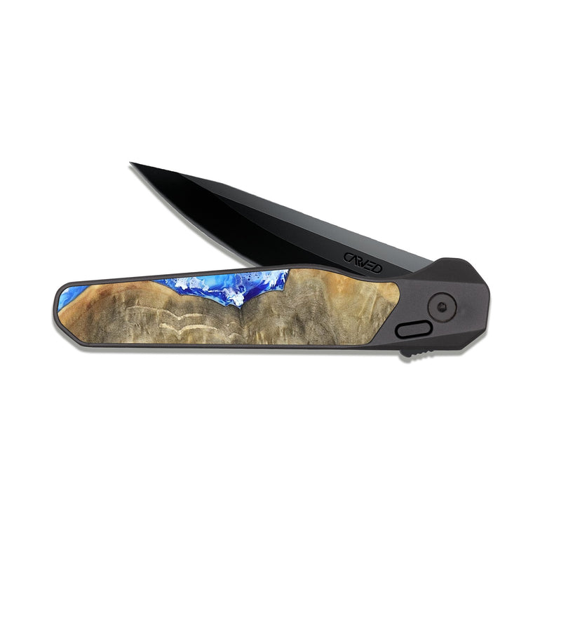 EDC Dark Slate Wood Pocket Knife - Kirstin (Coastal, 817048)