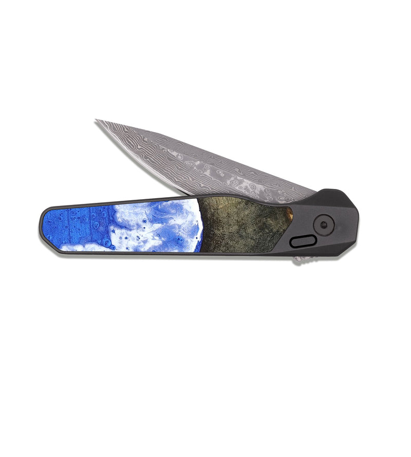 EDC Dark Damascus Wood Pocket Knife - Melisa (Coastal, 817049)