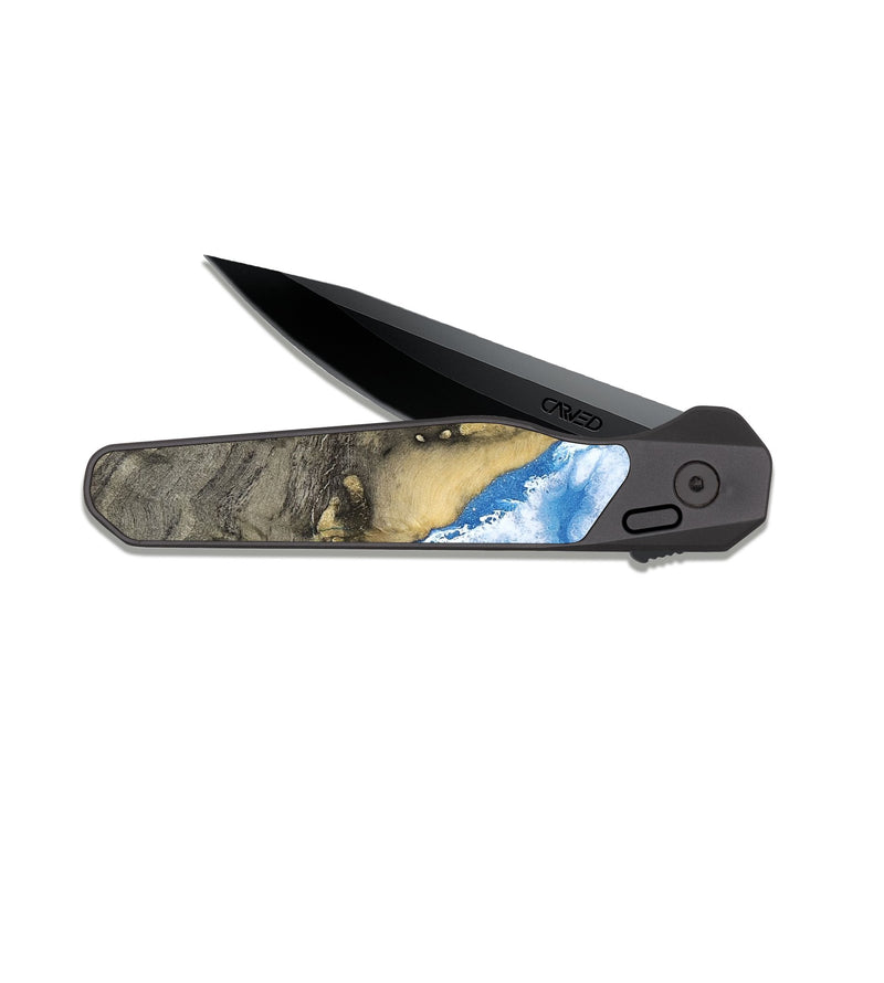 EDC Dark Slate Wood Pocket Knife - Lula (Coastal, 817056)