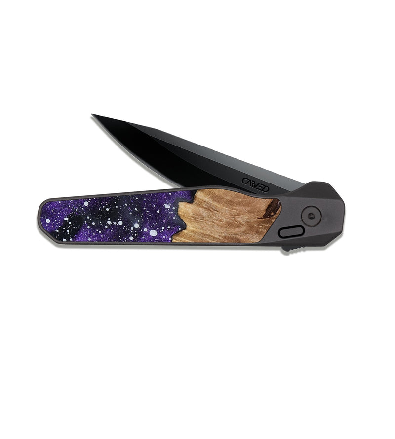 EDC Dark Slate Wood Pocket Knife - Kamila (Cosmos, 817072)
