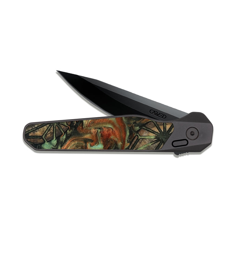 EDC Dark Slate Wood Pocket Knife - Jaslyn (Pattern, 817113)