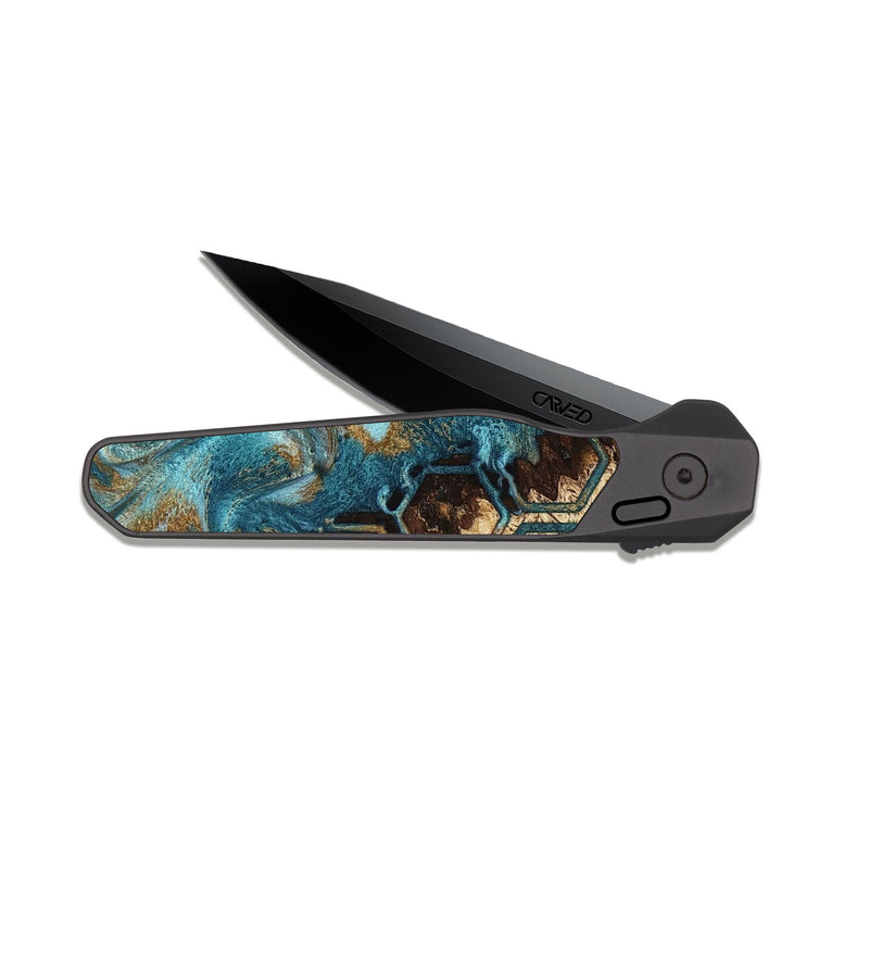 EDC Dark Slate Wood Pocket Knife - Taniya (Pattern, 817115)