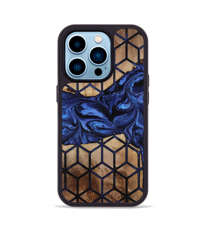 iPhone 14 Pro Wood Phone Case - Jaret (Pattern, 817118)