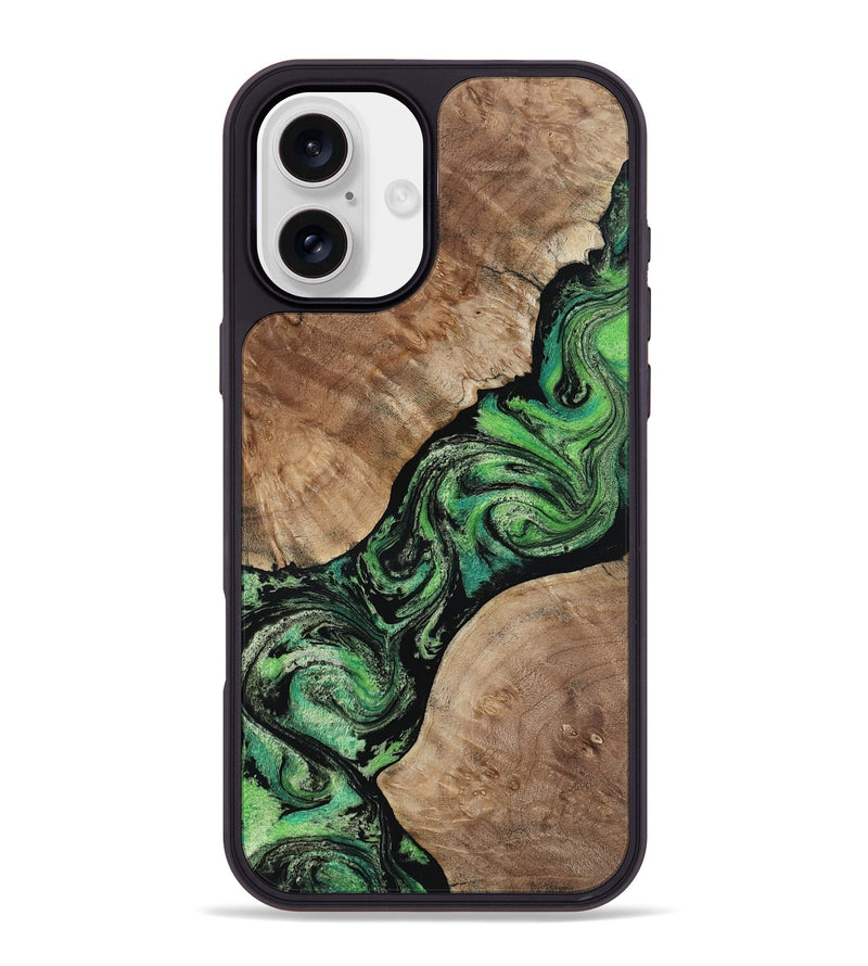 iPhone 16 Plus Wood Phone Case - Dakota (Green, 817130)