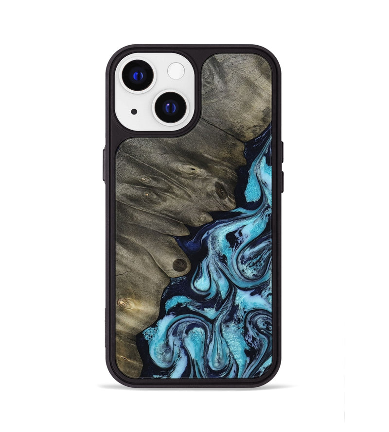 iPhone 13 Wood Phone Case - Myrna (Blue, 817134)