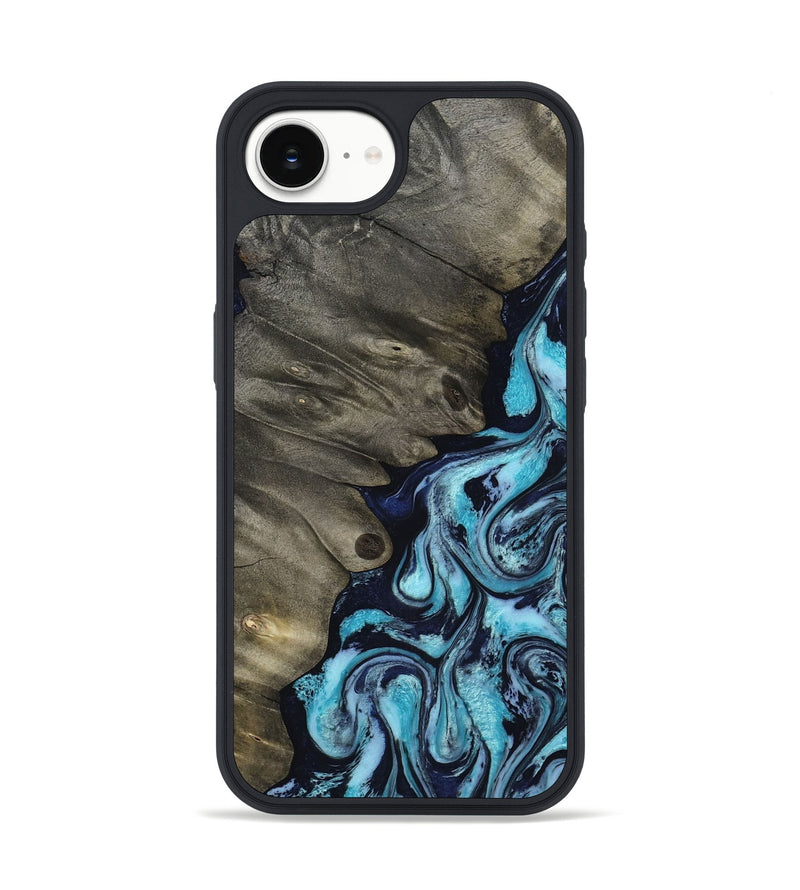 iPhone 16e Wood Phone Case - Myrna (Blue, 817134)