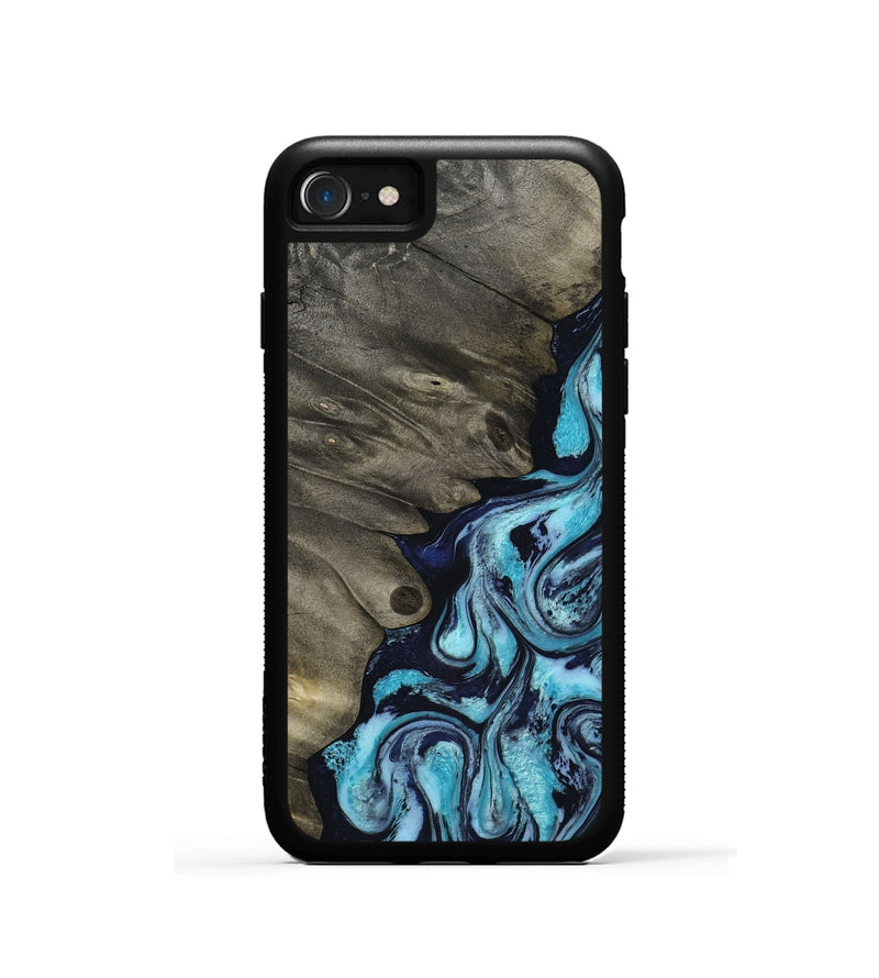 iPhone SE Wood Phone Case - Myrna (Blue, 817134)