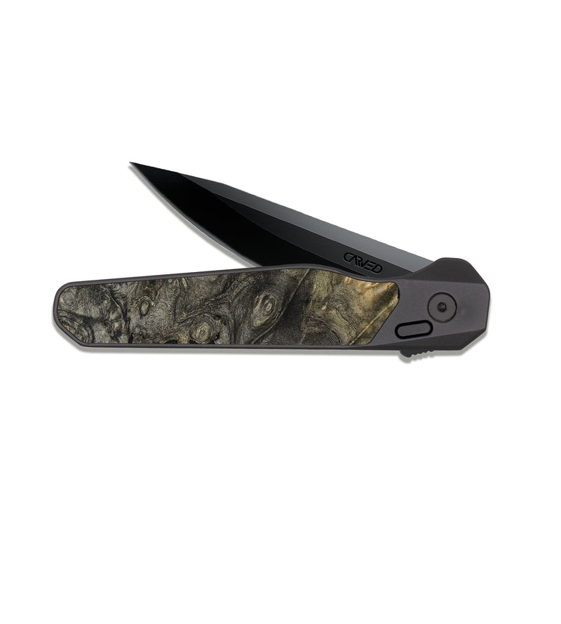 EDC Dark Slate Wood Pocket Knife - Albina (Blue, 817136)