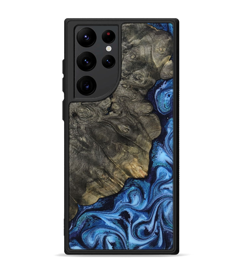 Galaxy S22 Ultra Wood Phone Case - Albina (Blue, 817136)
