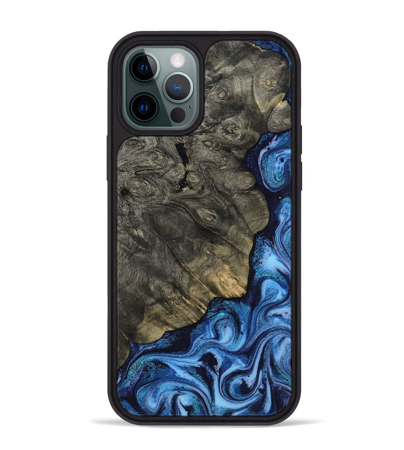 iPhone 12 Pro Max Wood Phone Case - Albina (Blue, 817136)