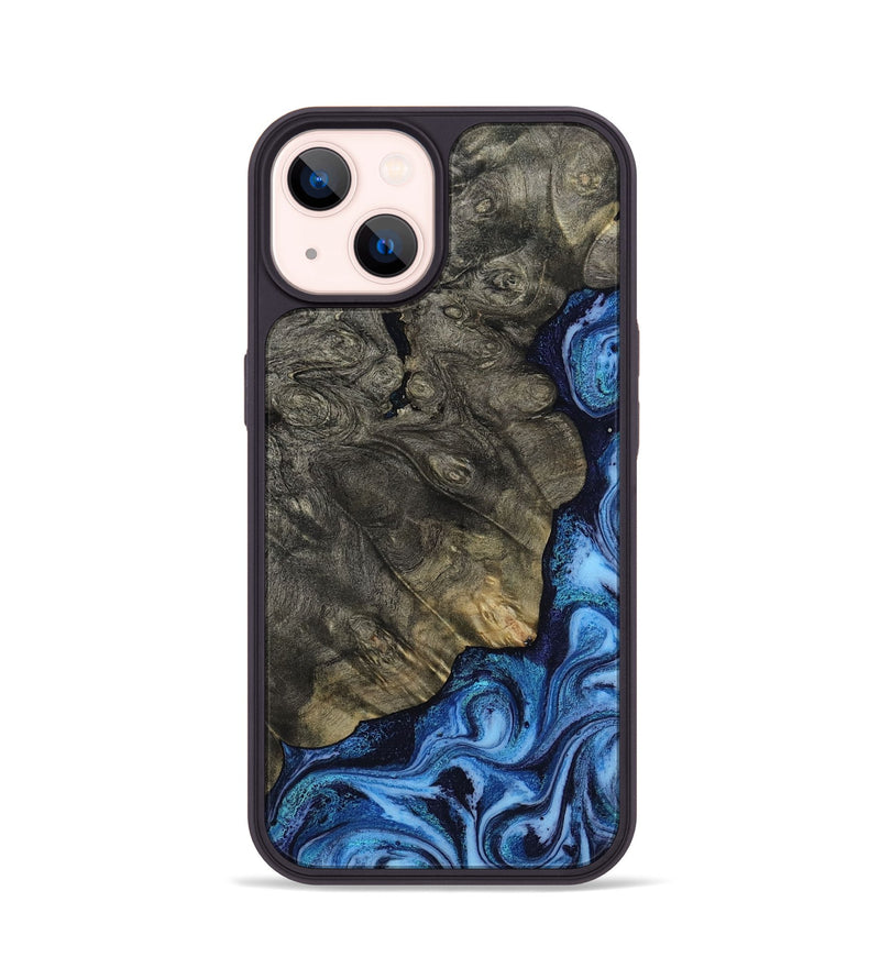 iPhone 14 Wood Phone Case - Albina (Blue, 817136)