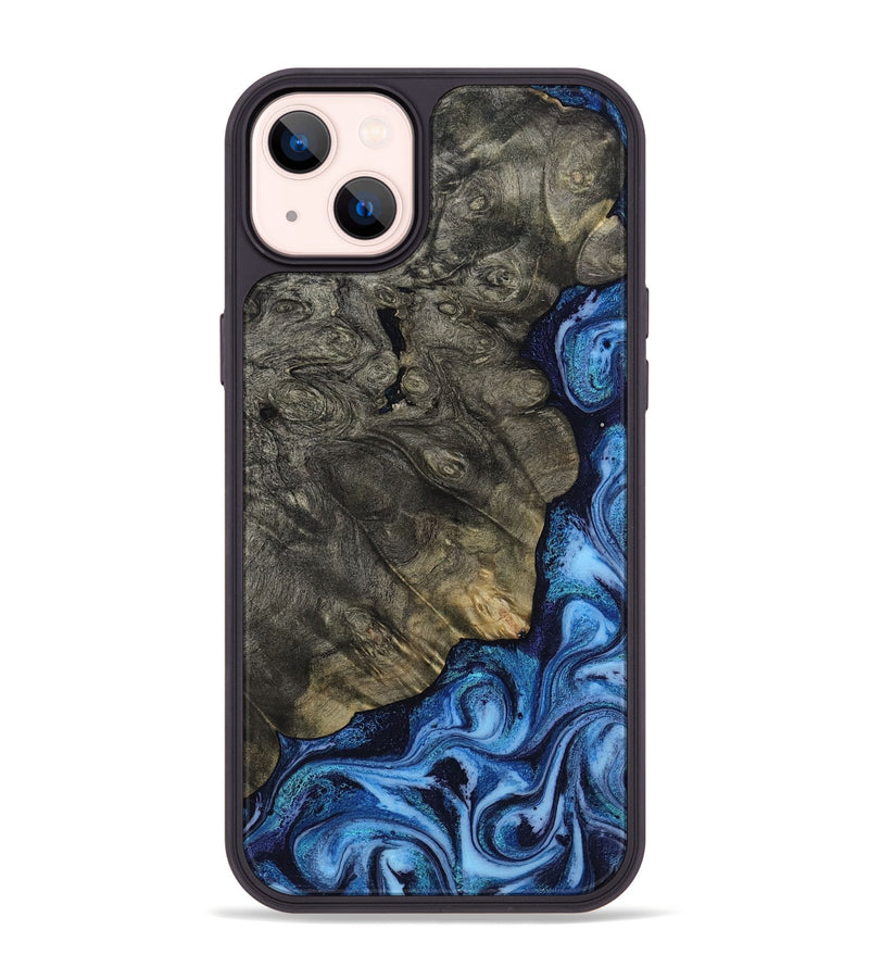 iPhone 14 Plus Wood Phone Case - Albina (Blue, 817136)