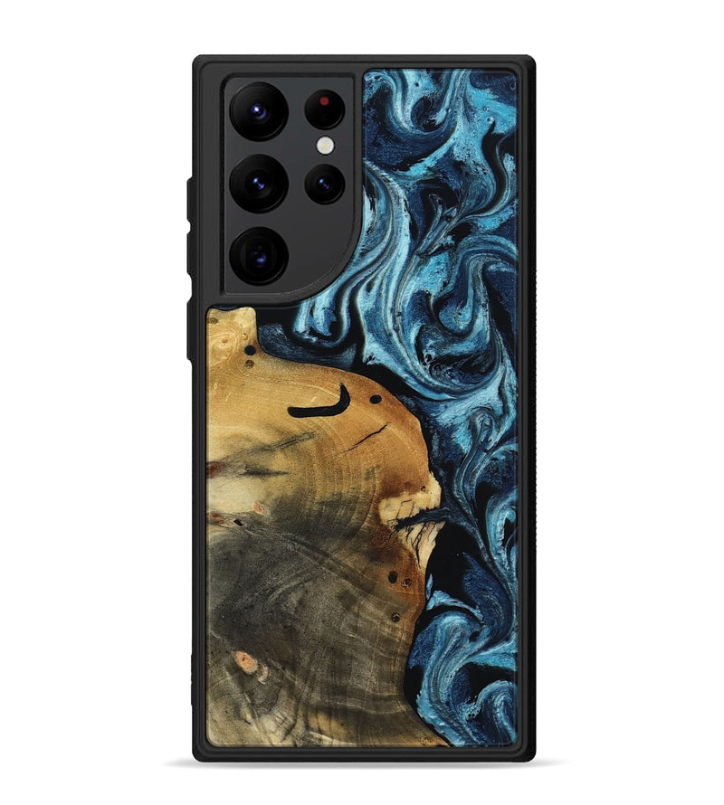 Galaxy S22 Ultra Wood Phone Case - Shani (Blue, 817140)