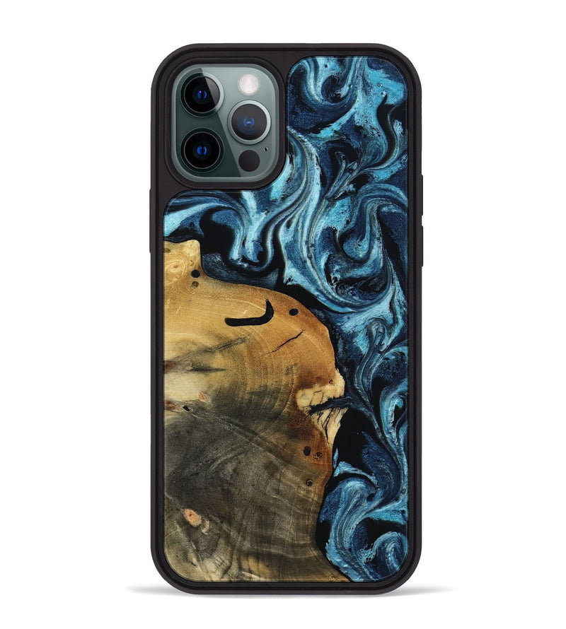 iPhone 12 Pro Max Wood Phone Case - Shani (Blue, 817140)