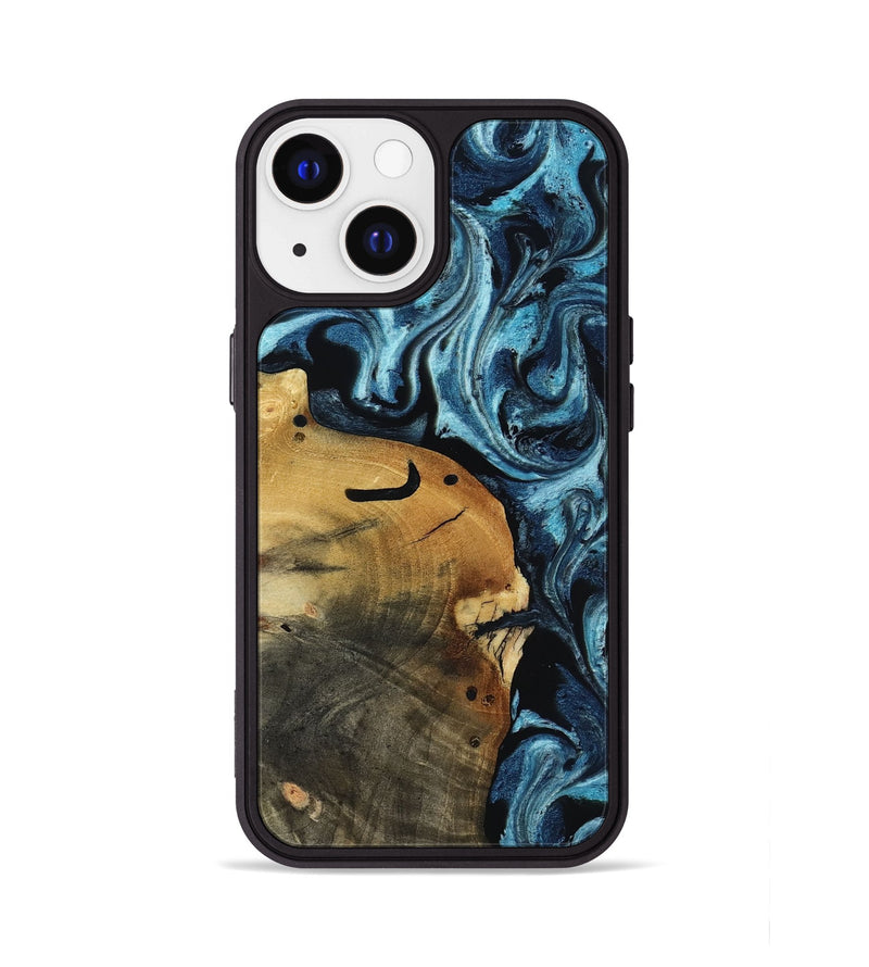 iPhone 13 Wood Phone Case - Shani (Blue, 817140)