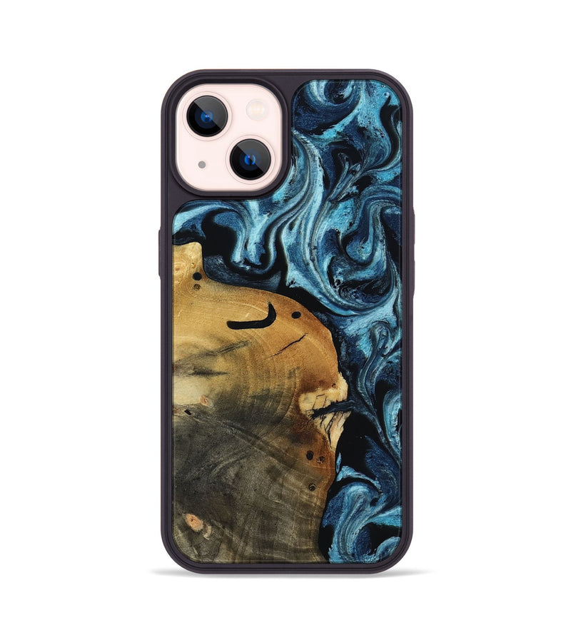 iPhone 14 Wood Phone Case - Shani (Blue, 817140)