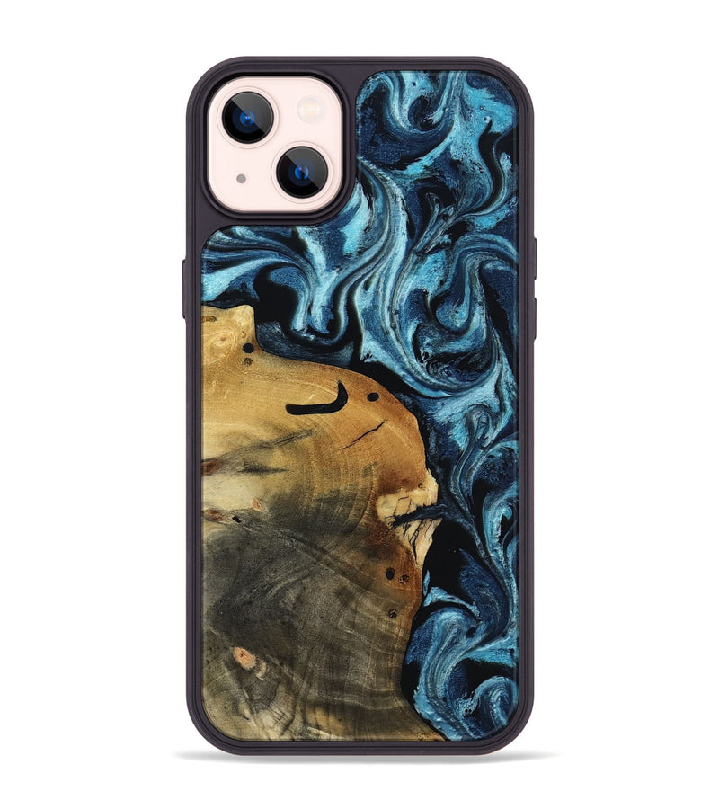 iPhone 14 Plus Wood Phone Case - Shani (Blue, 817140)