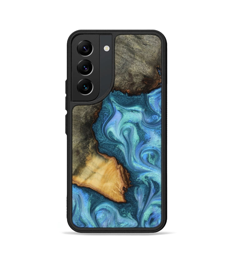 Galaxy S22 Wood Phone Case - Dilan (Blue, 817142)