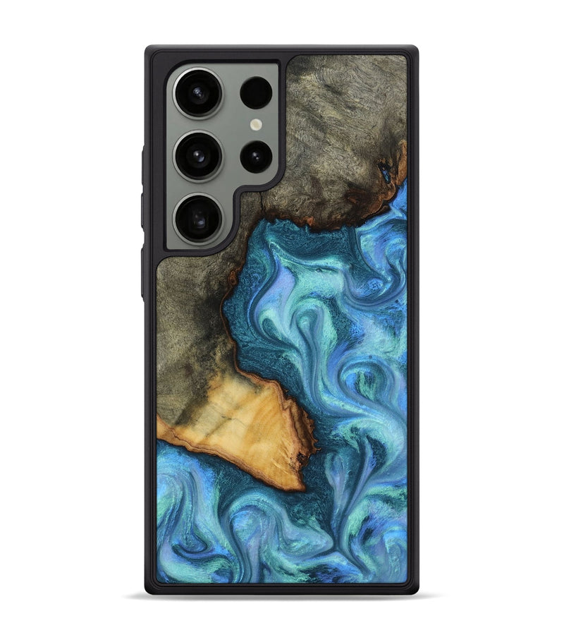 Galaxy S24 Ultra Wood Phone Case - Dilan (Blue, 817142)