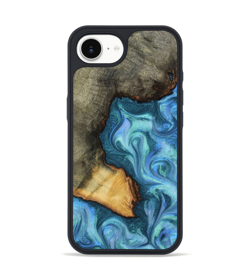 iPhone 16e Wood Phone Case - Dilan (Blue, 817142)