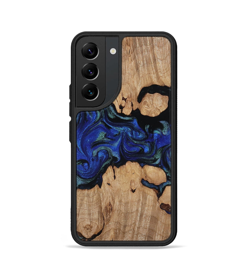 Galaxy S22 Wood Phone Case - Guy (Blue, 817143)