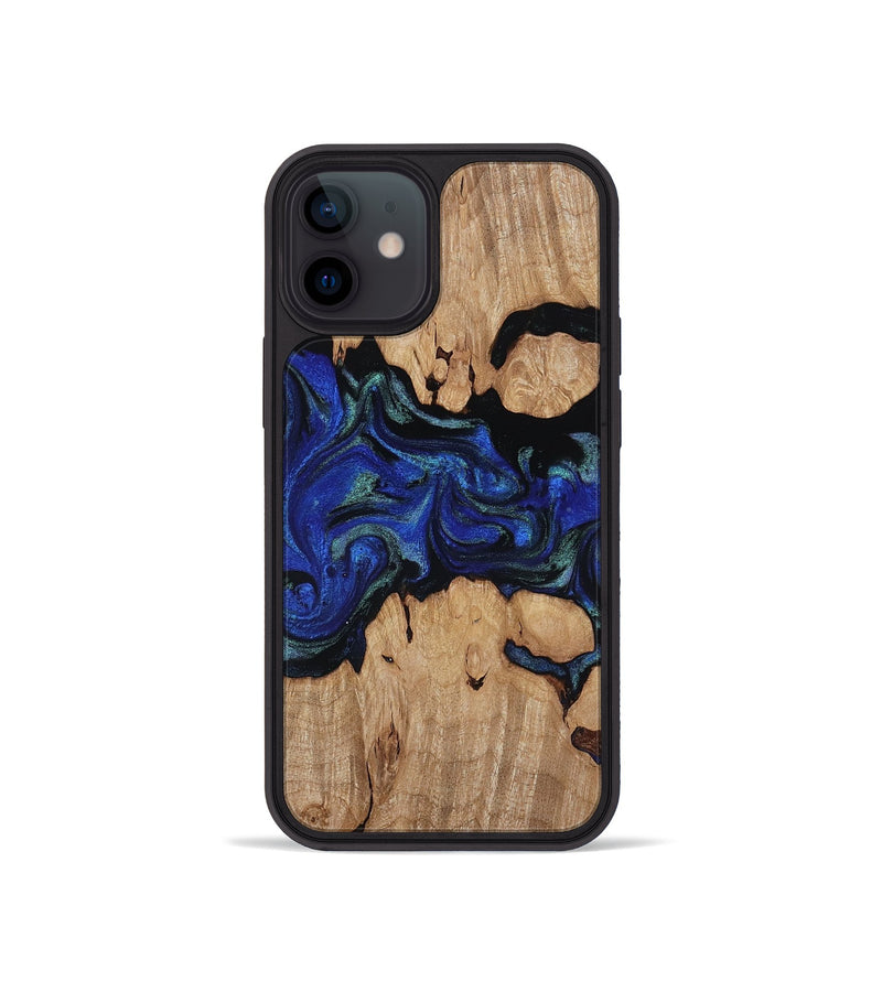 iPhone 12 mini Wood Phone Case - Guy (Blue, 817143)