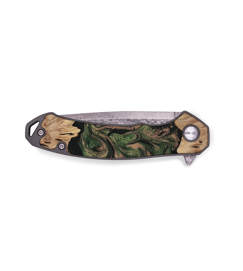 EDC Wood Pocket Knife - Jesse (Green, 817145)