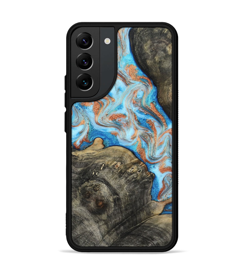 Galaxy S22 Plus Wood Phone Case - Danita (Teal & Gold, 817150)