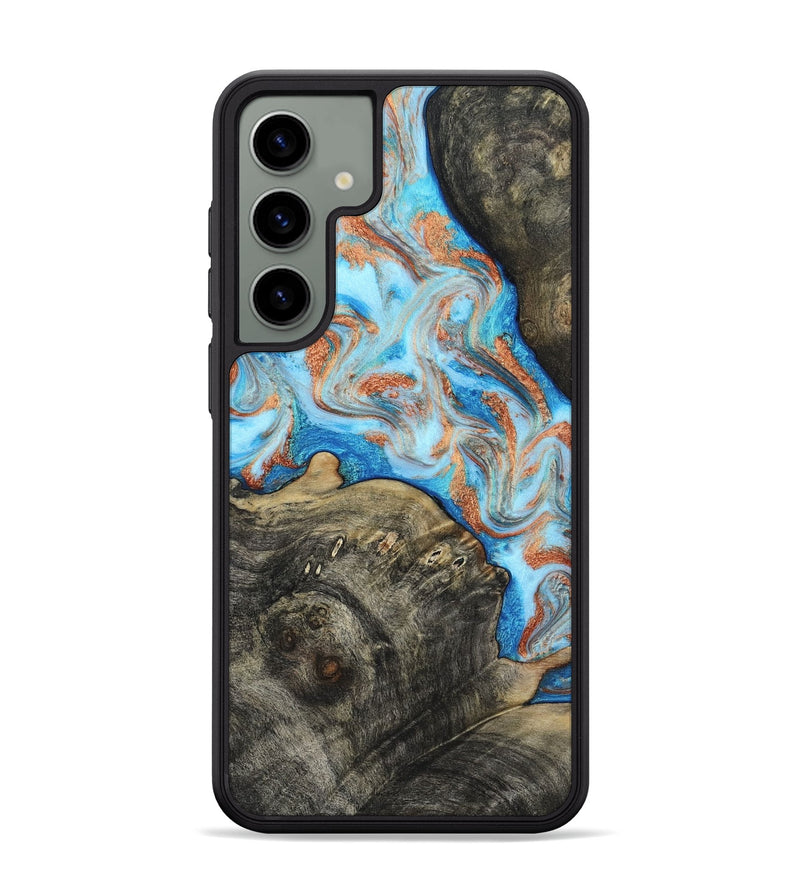 Galaxy S24 Plus Wood Phone Case - Danita (Teal & Gold, 817150)