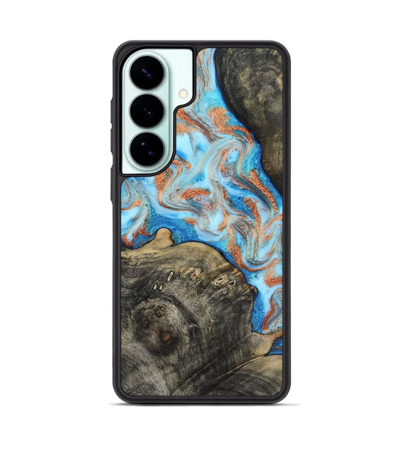 Galaxy S26 Plus Wood Phone Case - Danita (Teal & Gold, 817150)