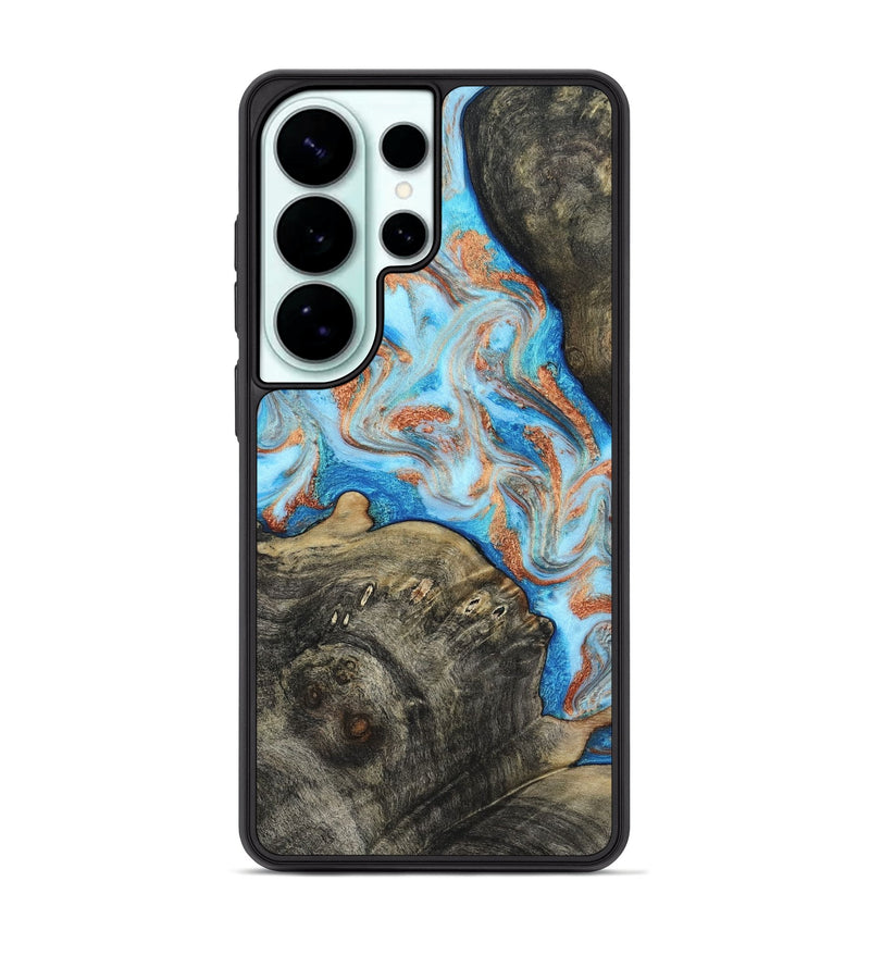 Galaxy S26 Ultra Wood Phone Case - Danita (Teal & Gold, 817150)