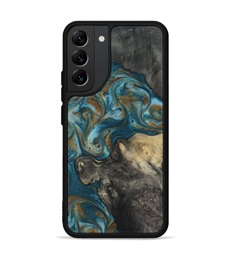 Galaxy S22 Plus Wood Phone Case - Nannie (Teal & Gold, 817151)