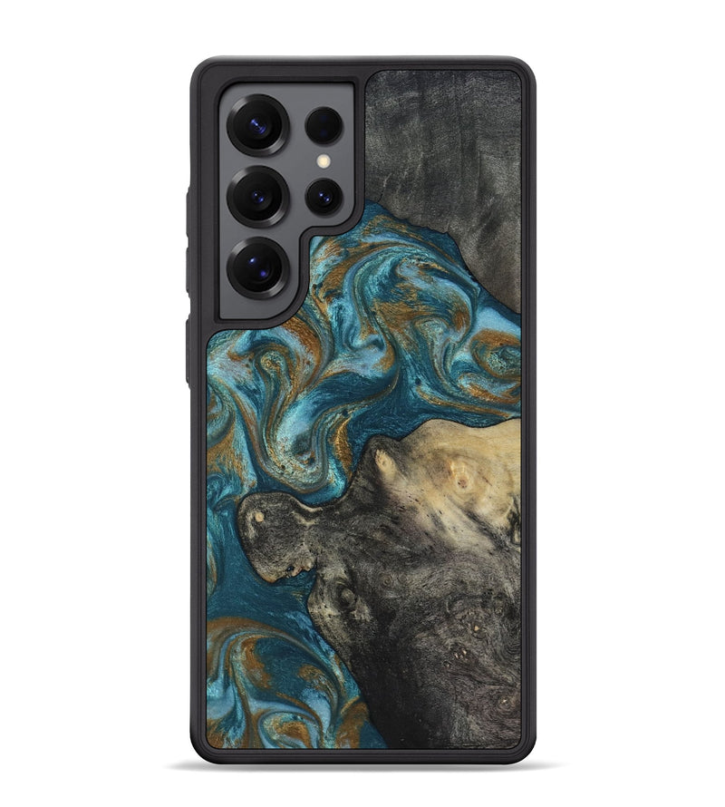 Galaxy S25 Ultra Wood Phone Case - Nannie (Teal & Gold, 817151)