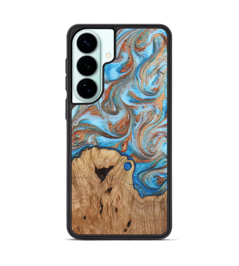 Galaxy S26 Plus Wood Phone Case - Shay (Teal & Gold, 817155)