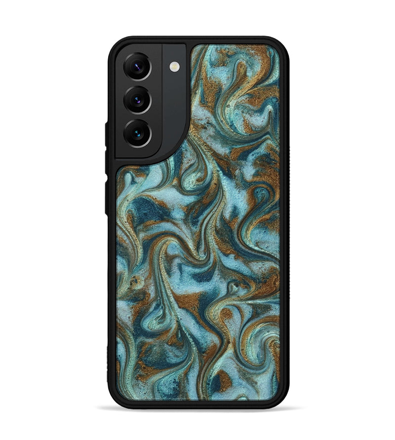 Galaxy S22 Plus ResinArt Phone Case - Tea (Teal & Gold, 817156)