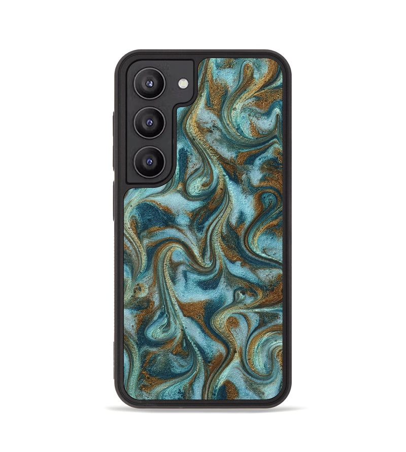 Galaxy S23 ResinArt Phone Case - Tea (Teal & Gold, 817156)
