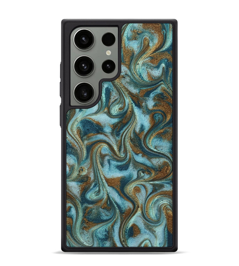 Galaxy S24 Ultra ResinArt Phone Case - Tea (Teal & Gold, 817156)