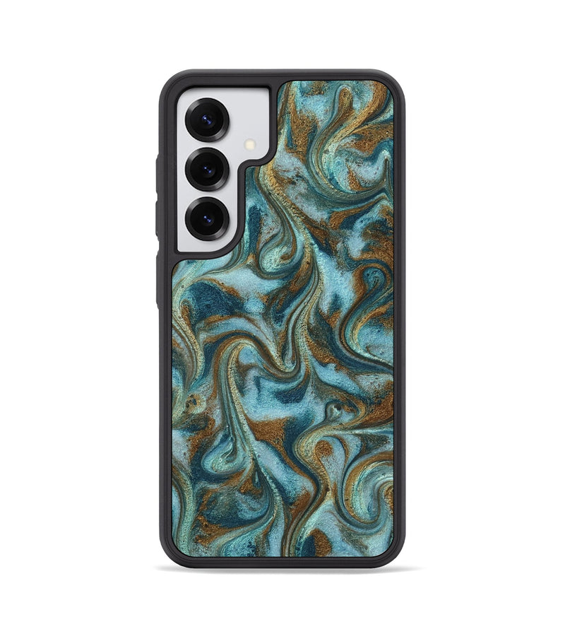 Galaxy S25 ResinArt Phone Case - Tea (Teal & Gold, 817156)
