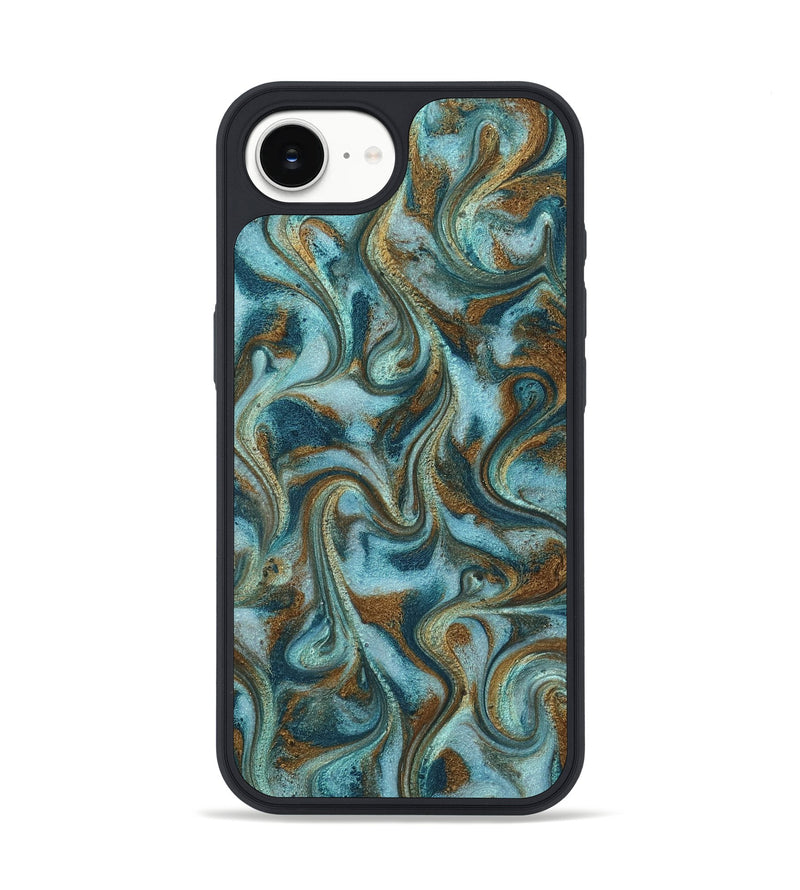 iPhone 17e ResinArt Phone Case - Tea (Teal & Gold, 817156)