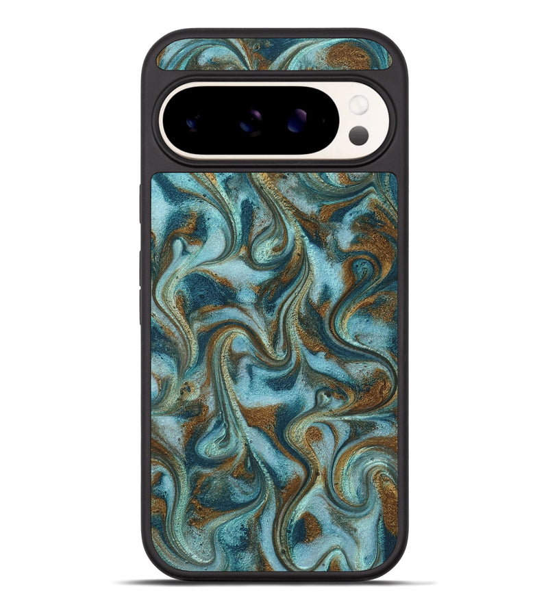 Pixel 9 Pro XL ResinArt Phone Case - Tea (Teal & Gold, 817156)