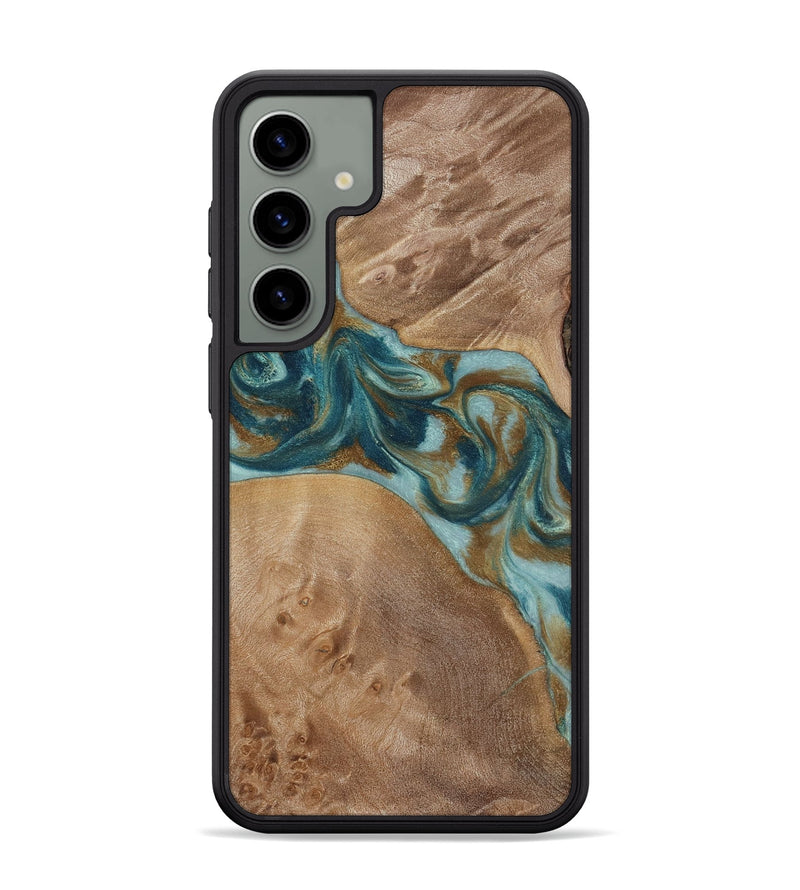 Galaxy S24 Plus Wood Phone Case - Therese (Teal & Gold, 817157)