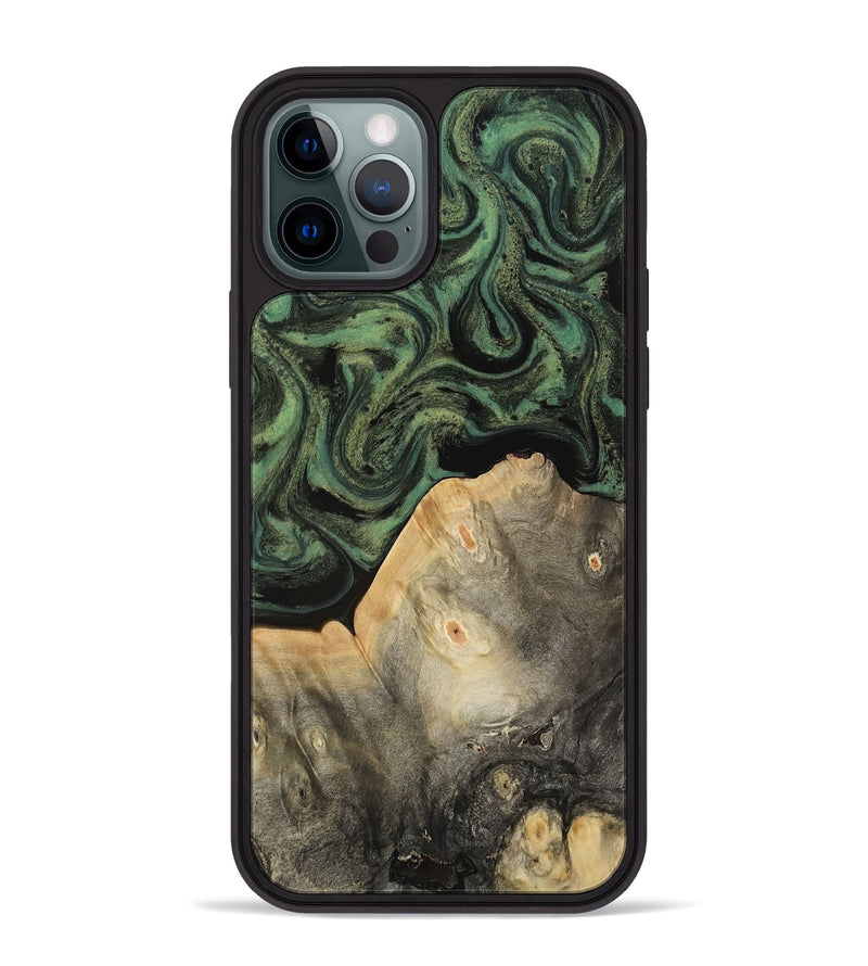 iPhone 12 Pro Max Wood Phone Case - Bree (Green, 817160)