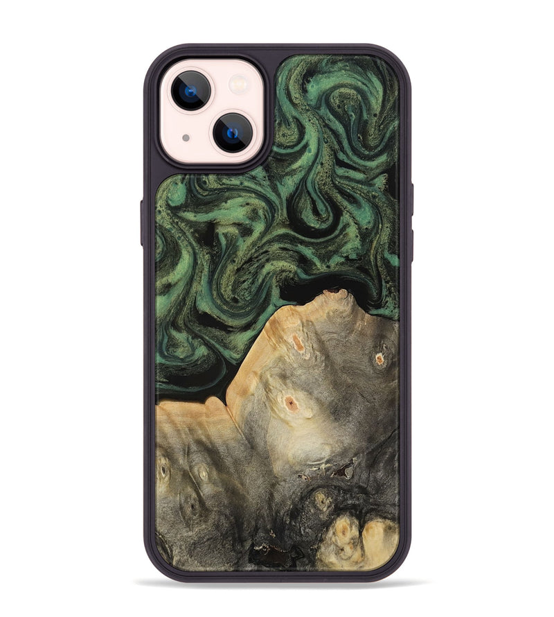 iPhone 14 Plus Wood Phone Case - Bree (Green, 817160)