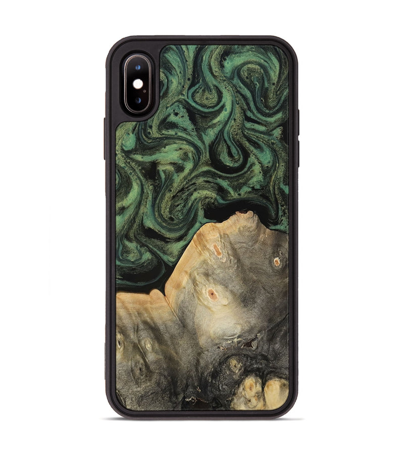 iPhone Xs Max Wood Phone Case - Bree (Green, 817160)
