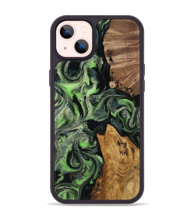 iPhone 14 Plus Wood Phone Case - Riley (Green, 817162)