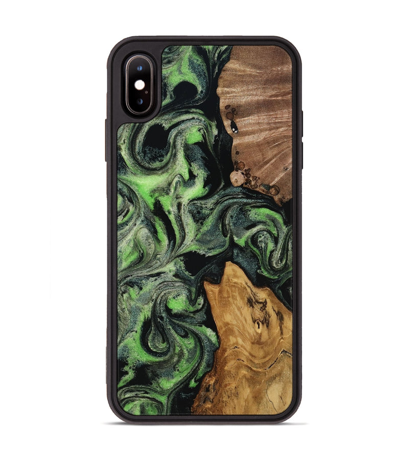 iPhone Xs Max Wood Phone Case - Riley (Green, 817162)