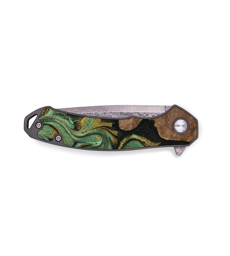 EDC Wood Pocket Knife - Adda (Green, 817163)